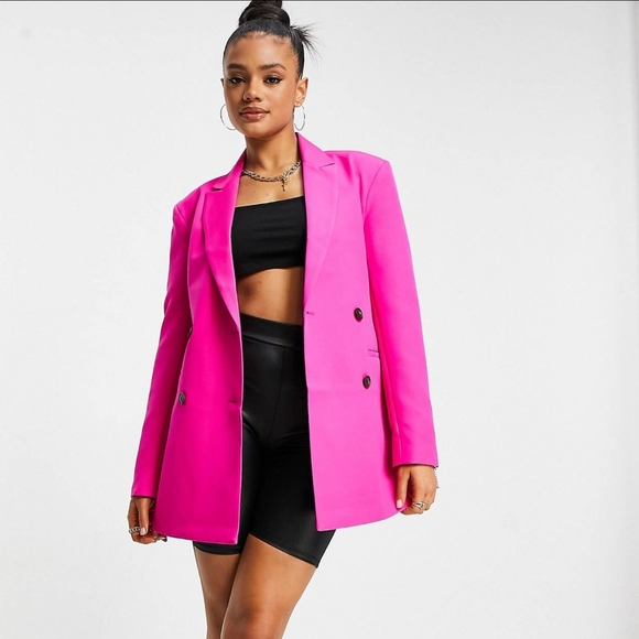 Women double breasted slim blazer - Picture 3 of 7